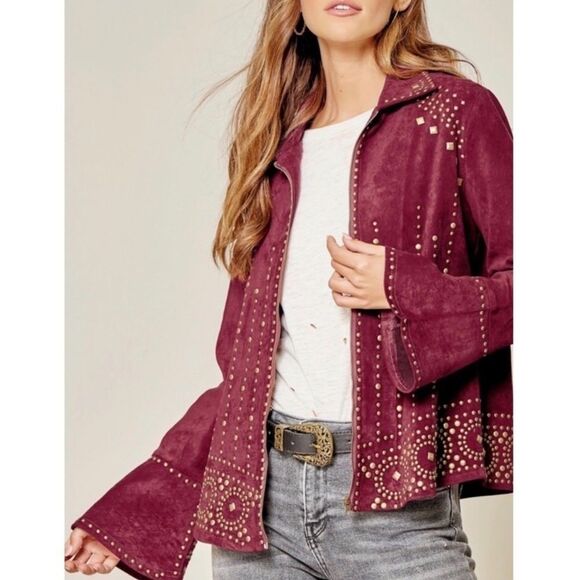 Freebird Vegan Suede Studded Jacket - Picture 5 of 16